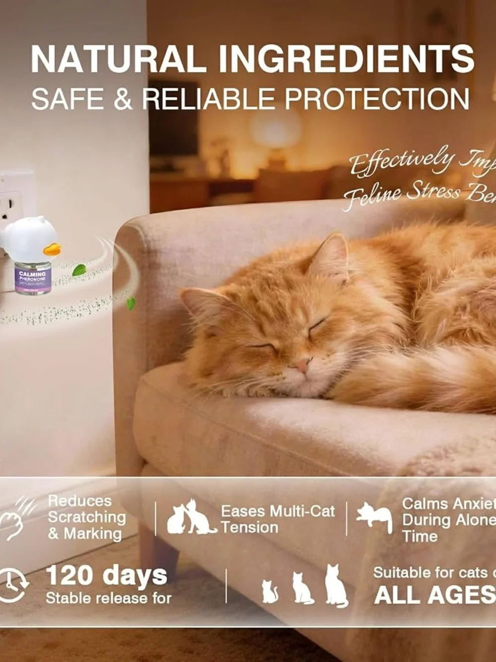 NIB Tcllka Cat Calming Pheromone Diffuser Kit - 6-in-1 Starter Pack (30 Days)